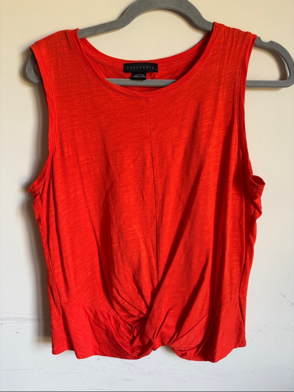 Sanctuary orange Twist-Hem Sleeveless Tank